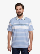 Manchester Polo Big And Tall Premium de Rayas Horizontales Sofisticado - Manchester