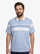 Manchester Polo Big And Tall Premium de Rayas Horizontales Sofisticado - Manchester