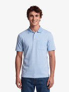 Manchester Polo con Rombos Sutiles, Bolsillo y Cuello de Botones en Algodón Supima - Manchester