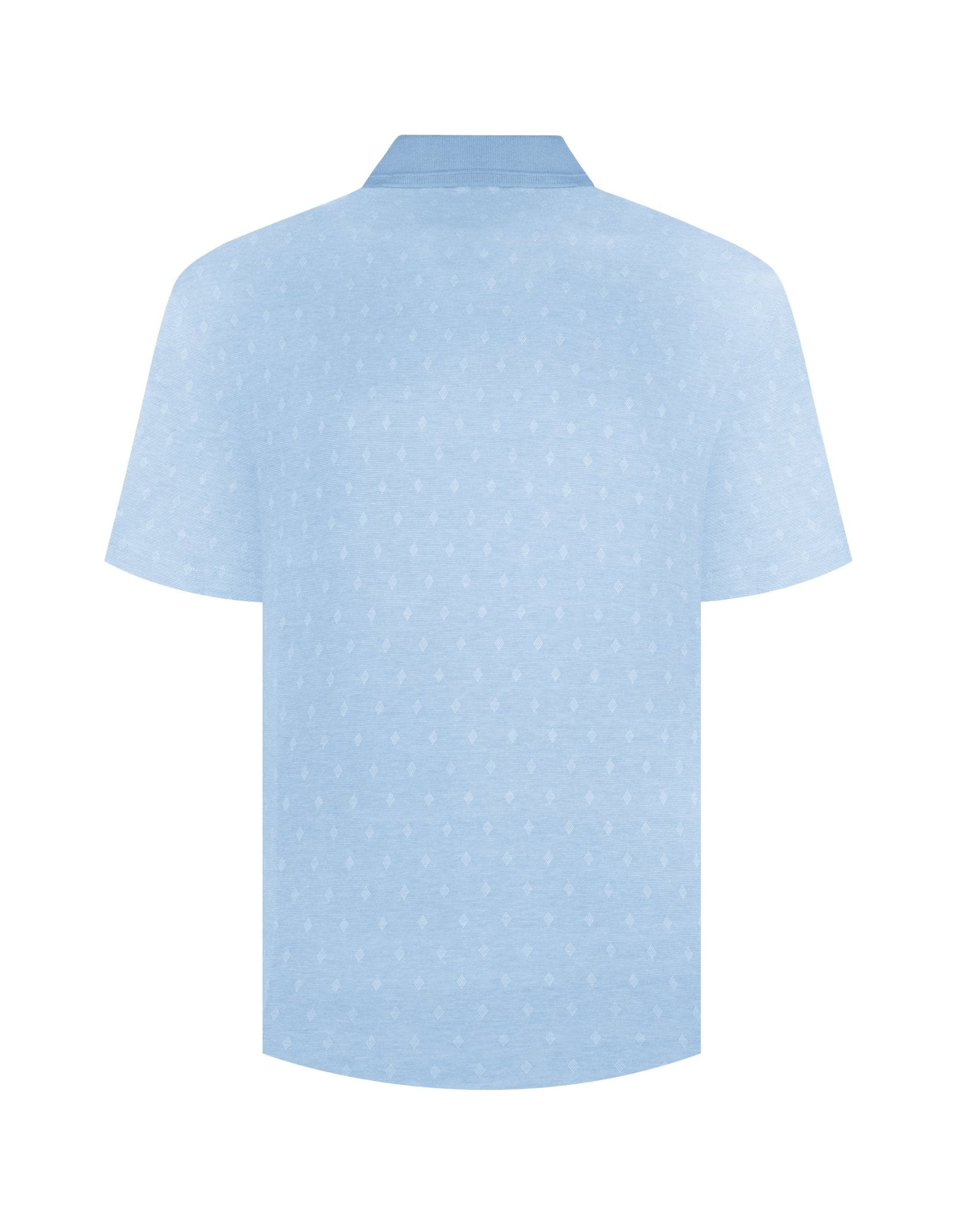 Manchester Polo con Rombos Sutiles, Bolsillo y Cuello de Botones en Algodón Supima - Manchester