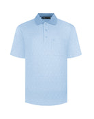 Manchester Polo con Rombos Sutiles, Bolsillo y Cuello de Botones en Algodón Supima - Manchester