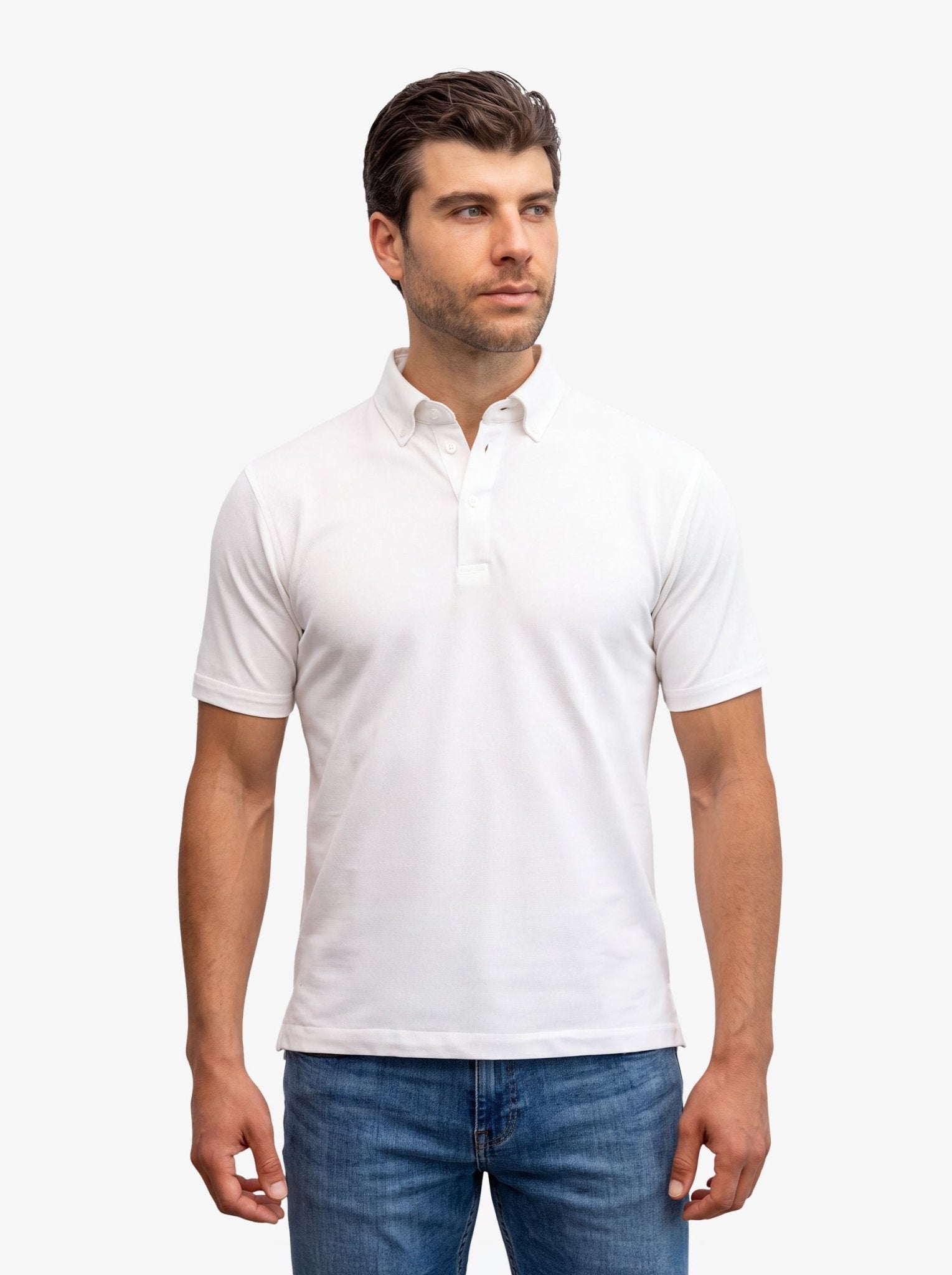 Manchester Polo Performance Piqué Stretch - Blanco - Manchester