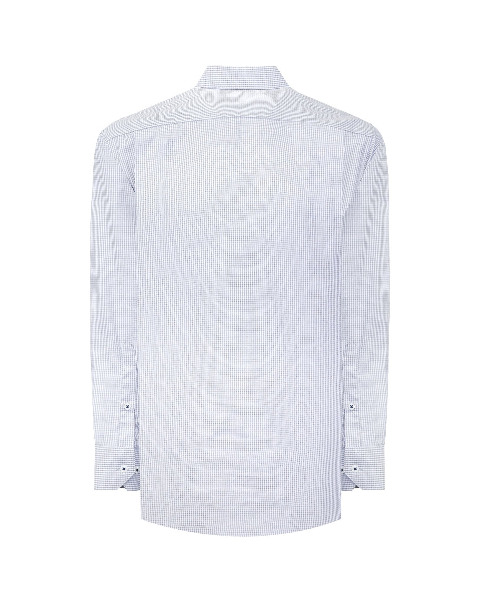 Manchester Regular Fit Camisa de Vestir Manga Larga Cuello Roma en Algodón - Poliéster - Manchester