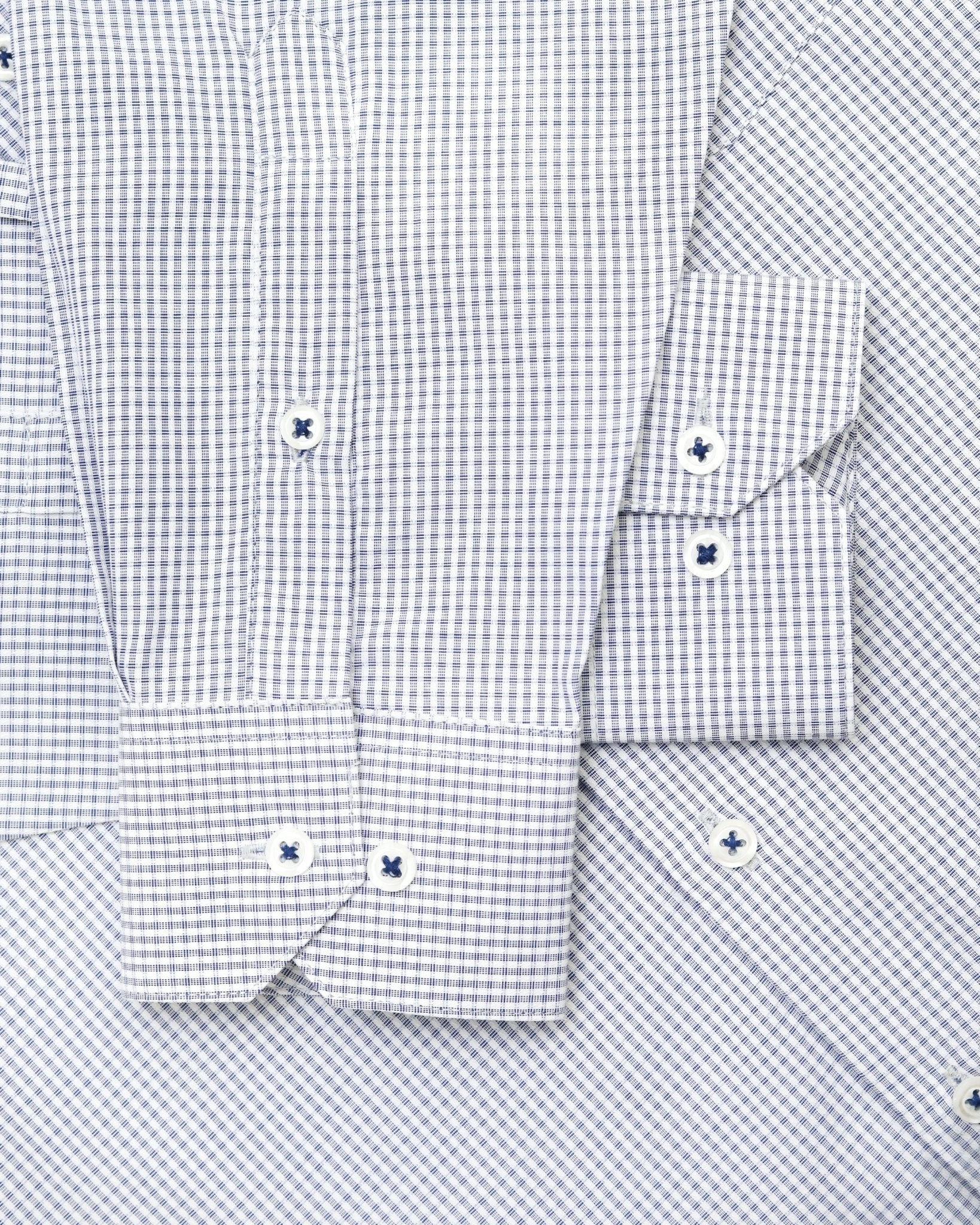 Manchester Regular Fit Camisa de Vestir Manga Larga Cuello Roma en Algodón - Poliéster - Manchester