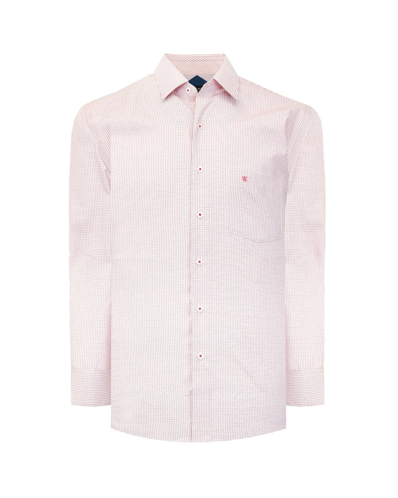 Manchester Regular Fit Camisa de Vestir Manga Larga Cuello Roma en Algodón - Poliéster - Manchester