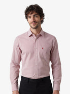 Manchester Regular Fit Camisa de Vestir Manga Larga Cuello Roma en Algodón-Poliéster - Manchester