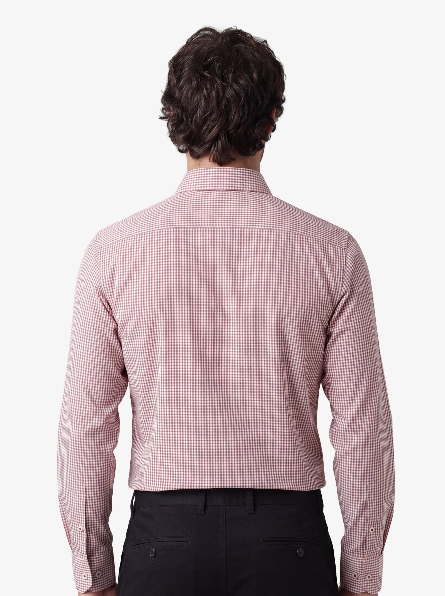 Manchester Regular Fit Camisa de Vestir Manga Larga Cuello Roma en Algodón-Poliéster - Manchester