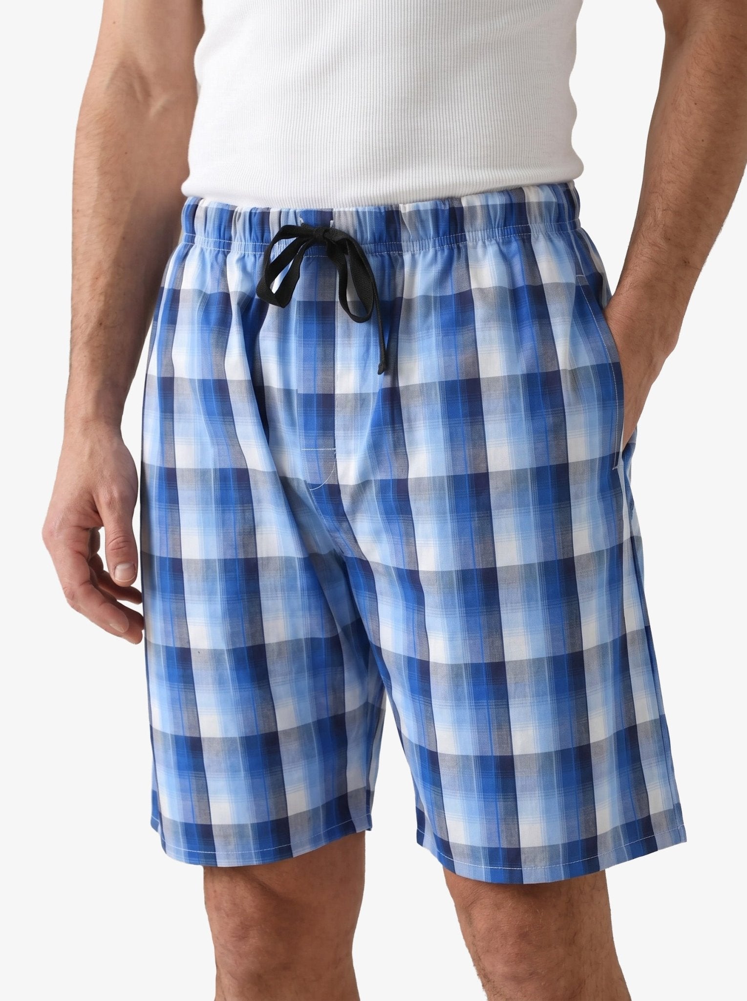 Manchester Short de Pijama Azul Algodón y Poliéster color azul para hombre