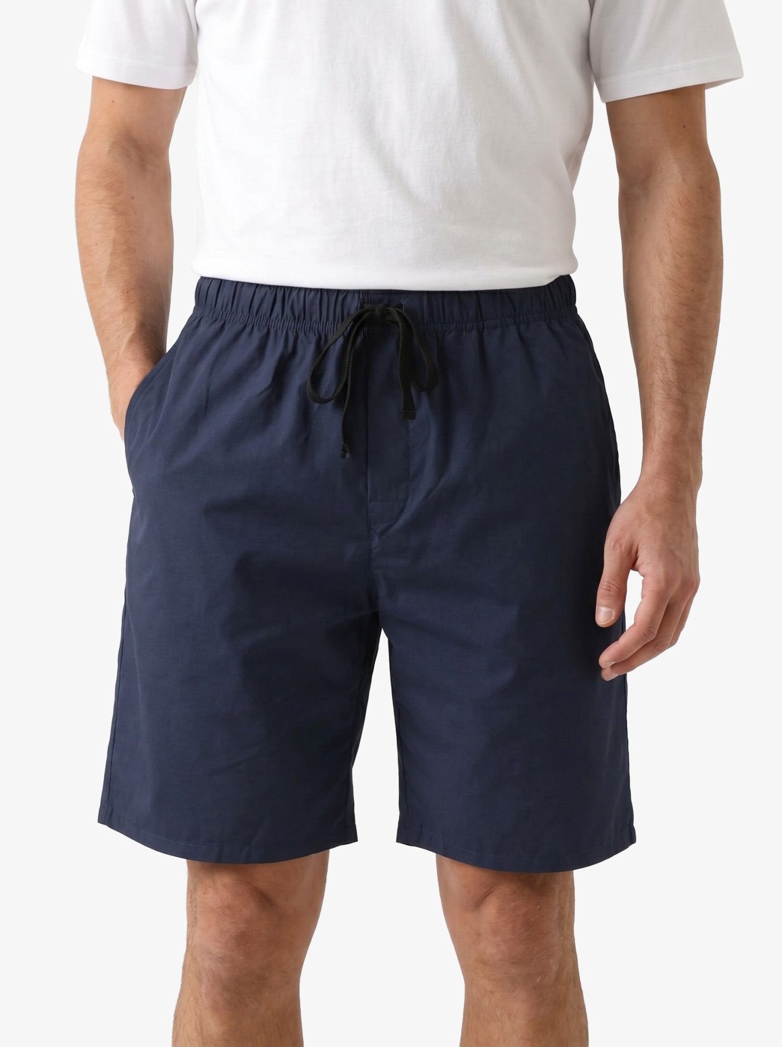 Manchester Short de Pijama Color Sólido Algodón y Poliéster color acero para hombre