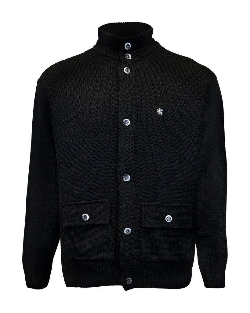 Manchester Suéter Cuello Mock con Dos Bolsillos en Acrílico - Manchester