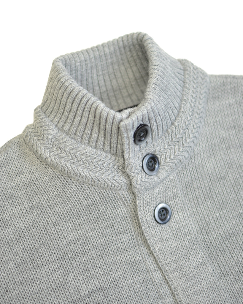 Manchester Suéter Cuello Mock con Dos Bolsillos en Acrílico - Manchester