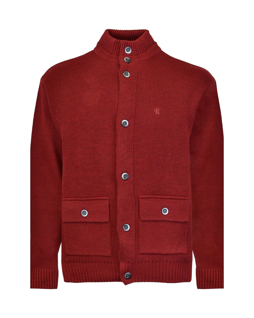 Manchester Suéter Cuello Mock con Dos Bolsillos en Acrílico - Manchester