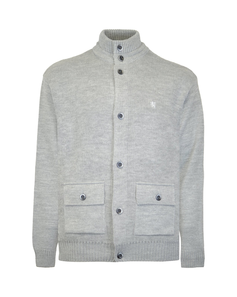 Manchester Suéter Cuello Mock con Dos Bolsillos en Acrílico - Manchester