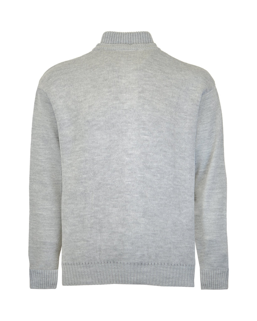 Manchester Suéter Cuello Mock con Dos Bolsillos en Acrílico - Manchester