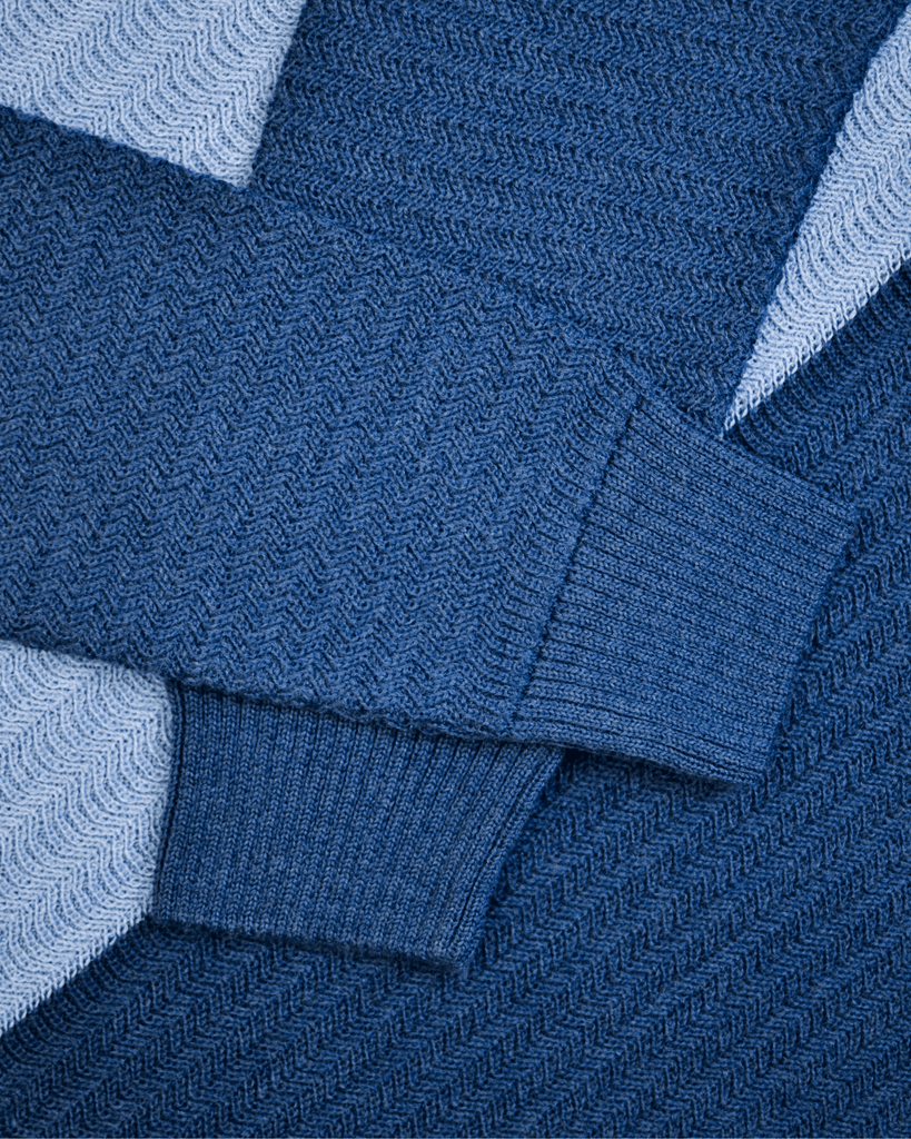 Manchester Suéter Cuello V Bicolor en Mezcla de Lana y Acrílico - Manchester