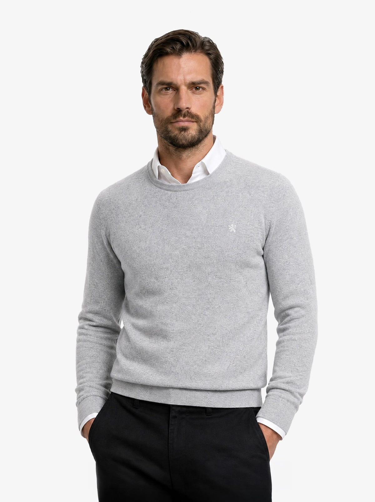 Modelo Manchester Suéter Cuello Redondo para hombre