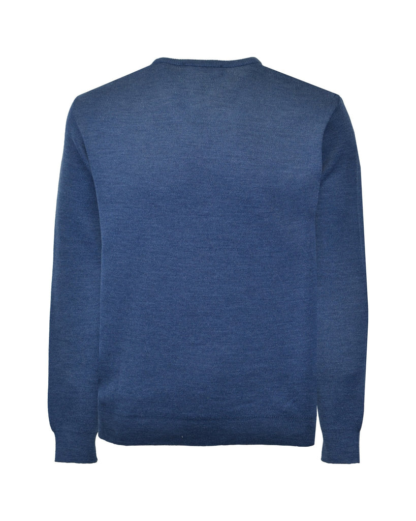 Manchester Suéter Liso Cuello V Lana Merino - Acrílico - Manchester