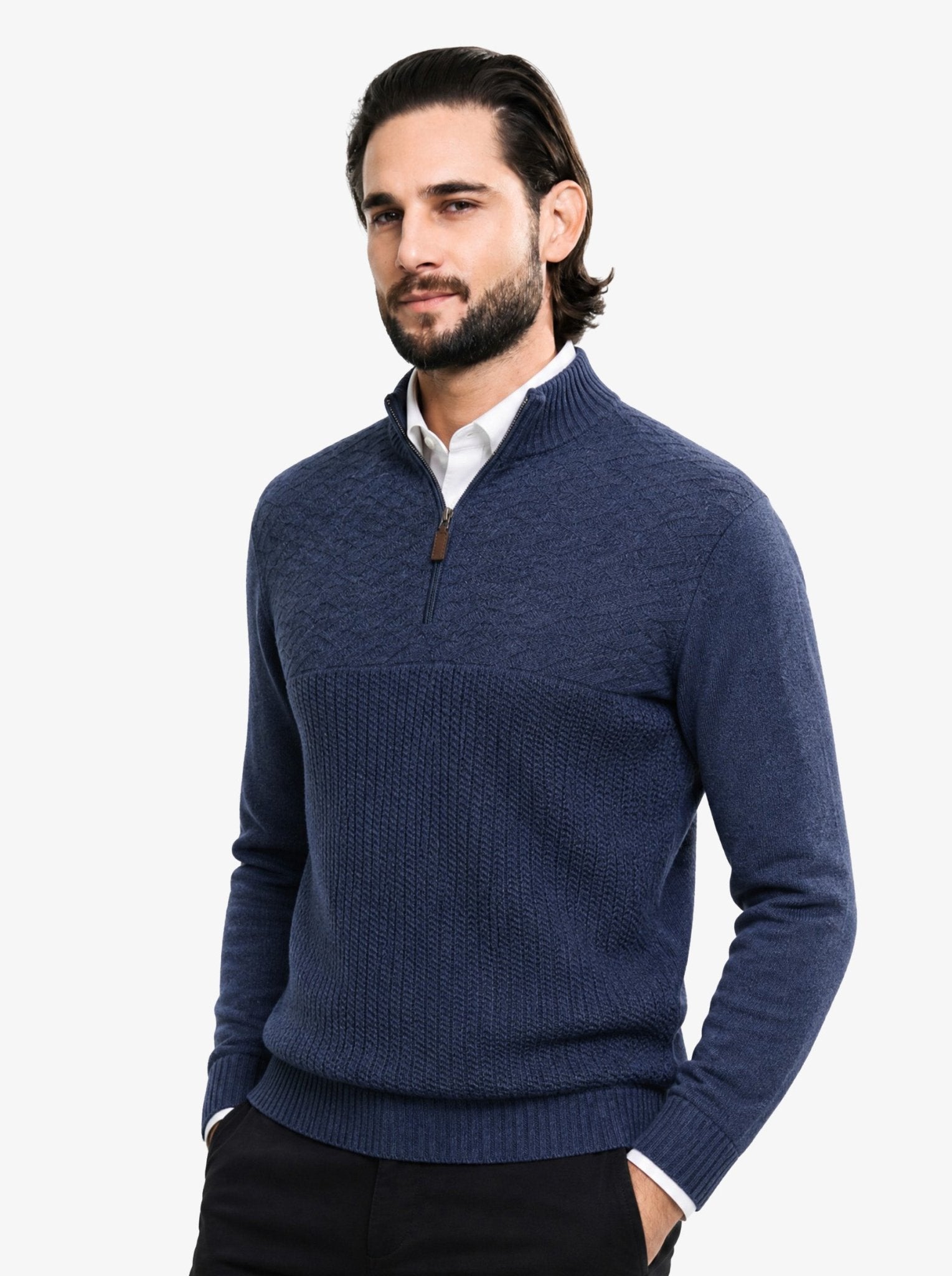 Manchester Suéter Pullover Cuello Zip - Manchester