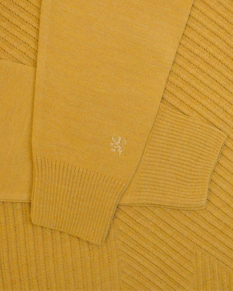 Manchester Sweater con Cuello Redondo y Tejido de Líneas Inclinadas - Manchester