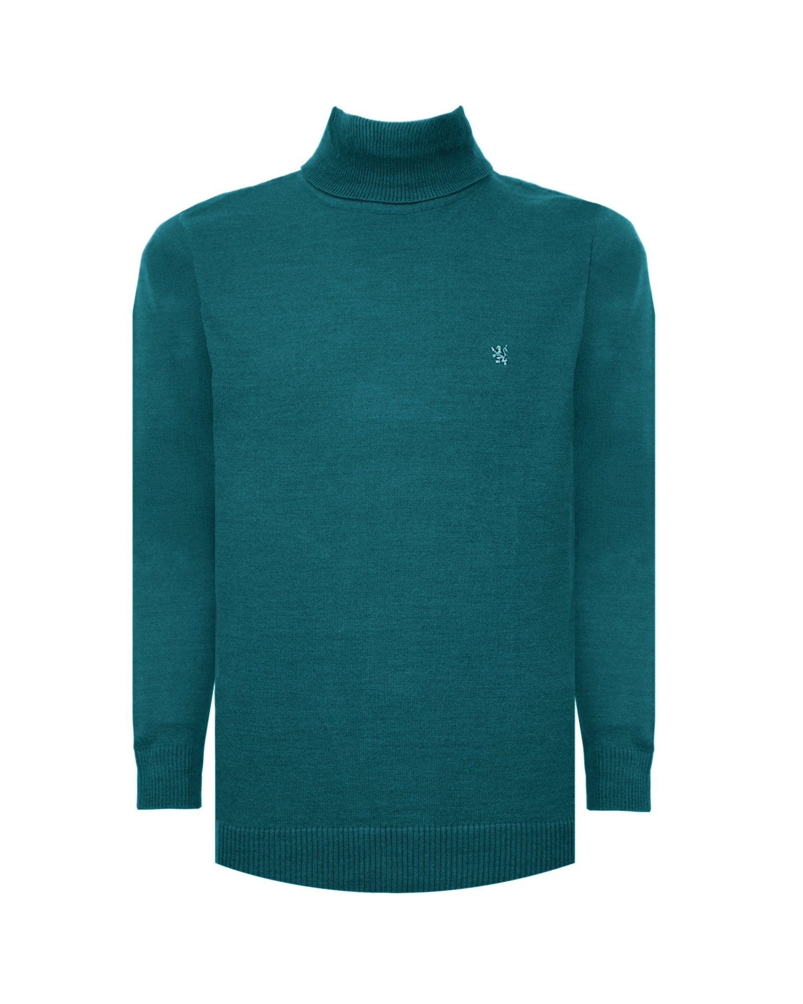 Manchester Sweater con Cuello Tortuga color turquesa para hombre