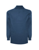 Manchester Sweater con Cuello Tortuga color azul jaspe para hombre