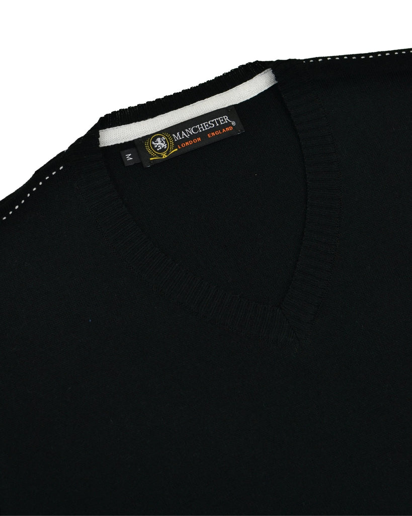 Manchester Sweater con Cuello V Regular Fit - Manchester