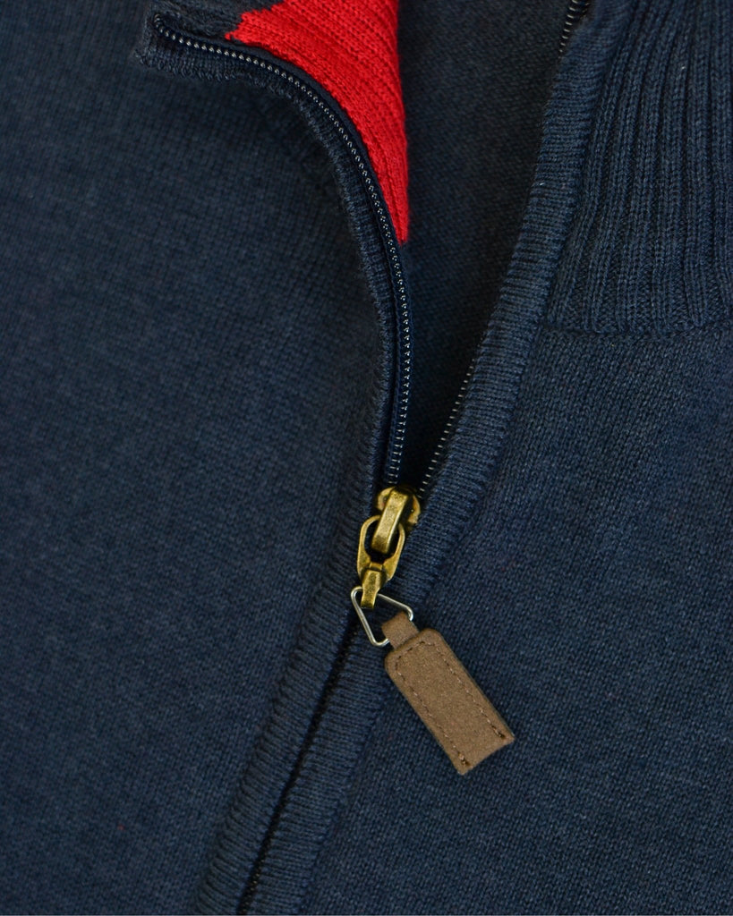 Manchester Sweater con Zipper y Cuello Mock - Manchester