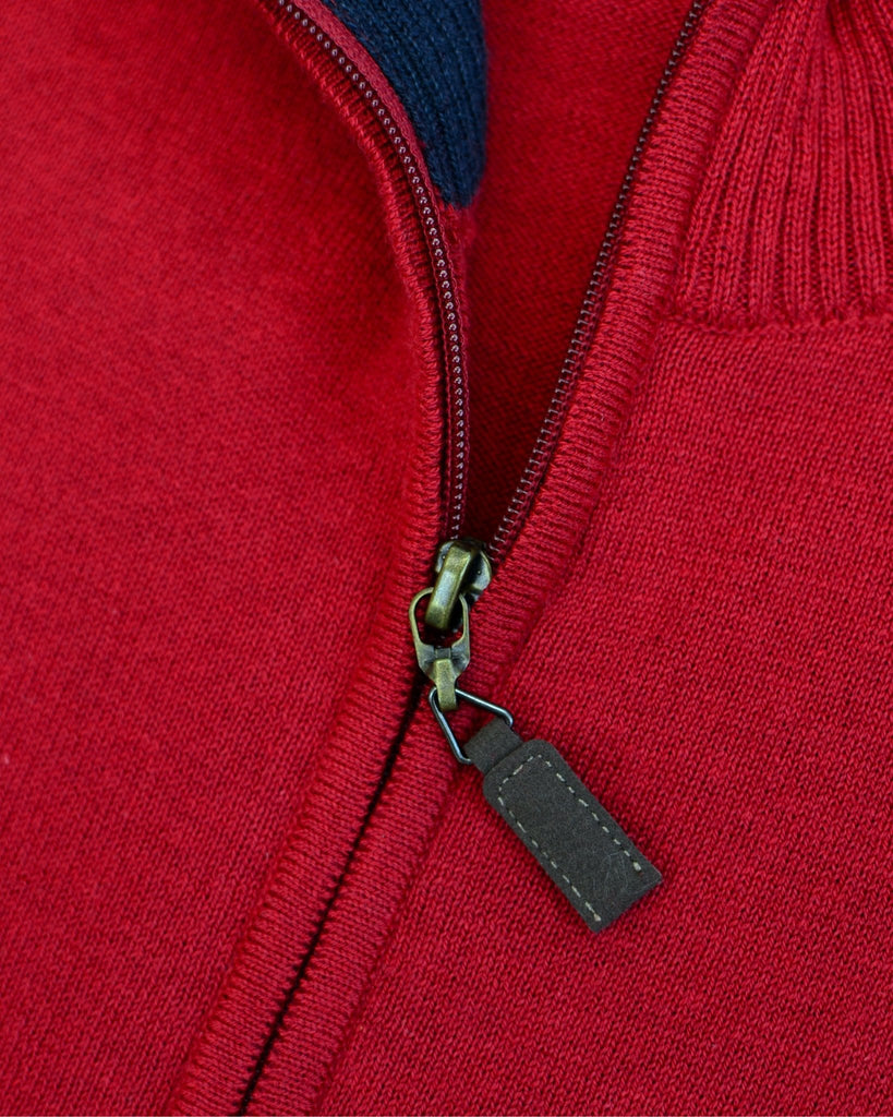 Manchester Sweater con Zipper y Cuello Mock - Manchester