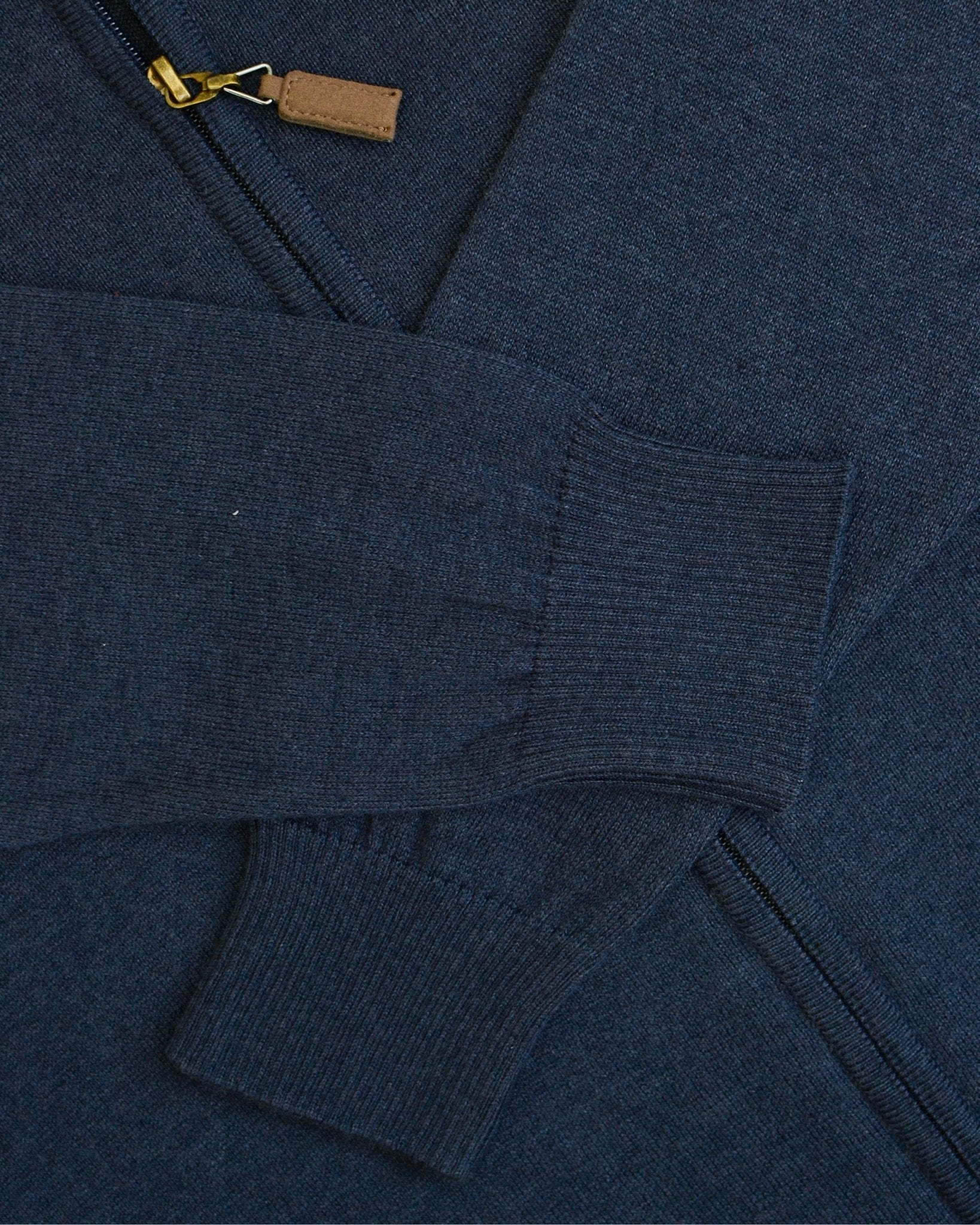 Manchester Sweater con Zipper y Cuello Mock - Manchester