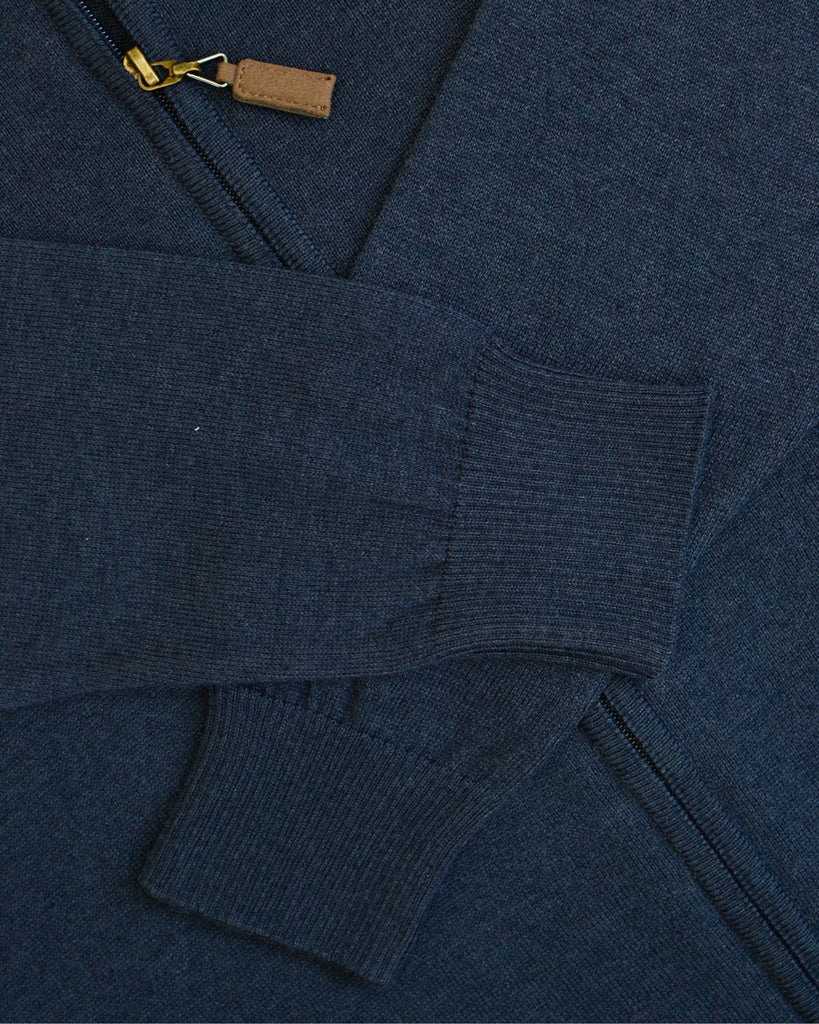 Manchester Sweater con Zipper y Cuello Mock - Manchester