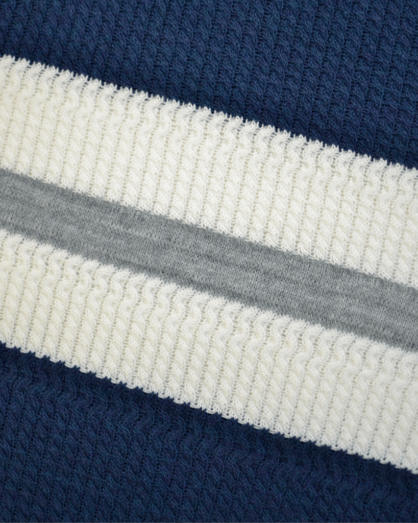 Manchester Sweater de Punto Franjas Horizontales 100% Acrílico con Cuello V - Manchester