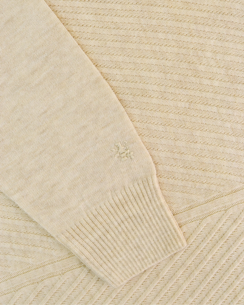 Manchester Sweater de Punto Rayas Sinuosas 100% Acrílico con Cuello V - Manchester