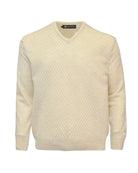 Manchester Sweater de Punto Rayas Sinuosas 100% Acrílico con Cuello V - Manchester