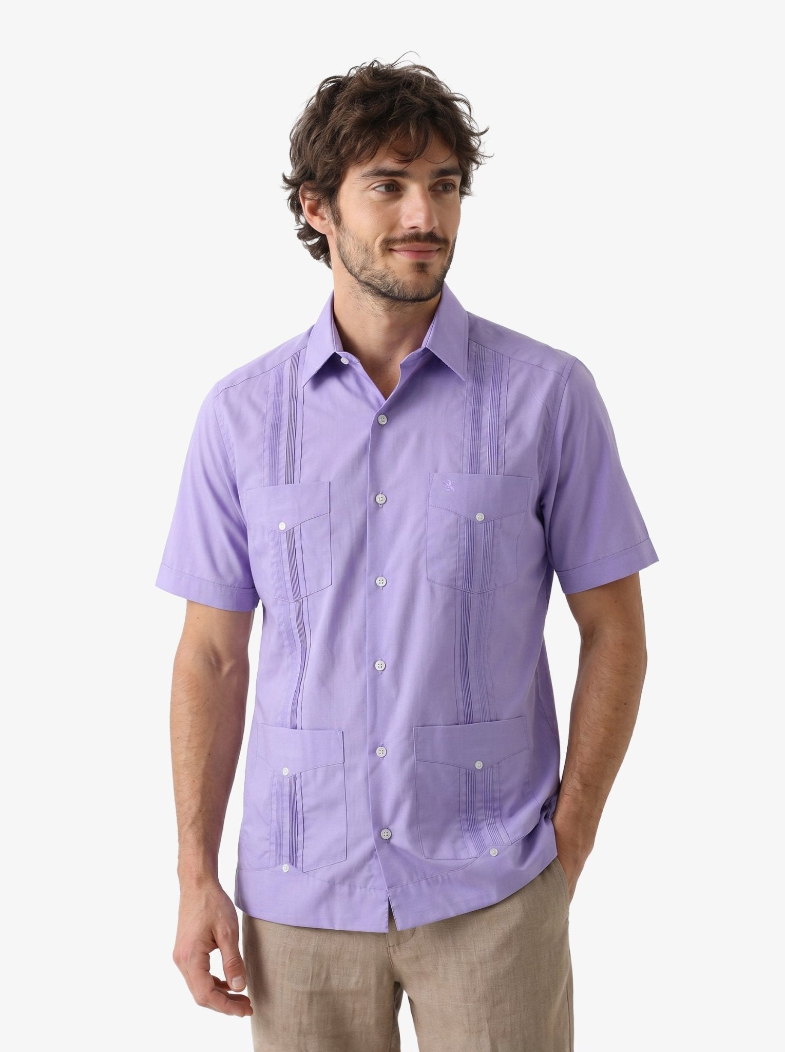 Manchester Uxmal Guayabera Violeta Lisa - Manchester