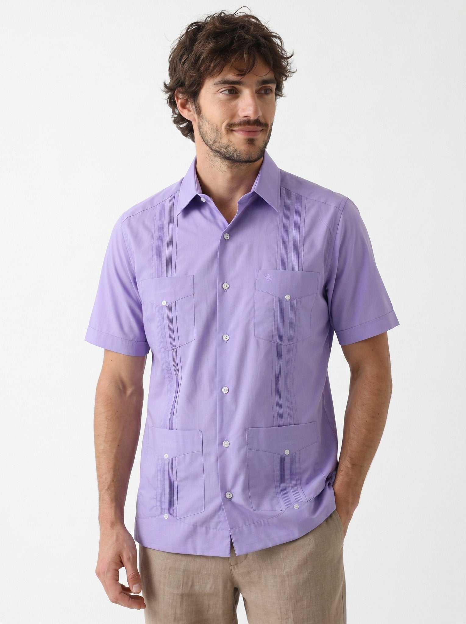 Manchester Uxmal Guayabera Violeta Lisa - Manchester